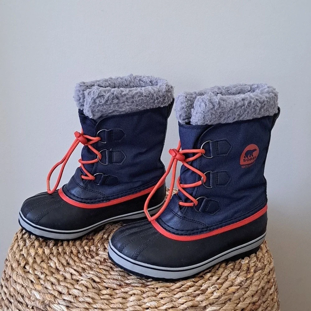 Sotel Youth Yoot Pac Waterproof/Insulated Winter Pull On Navy Nylon Boots‎ S-3